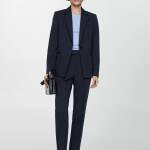 Blazer costume cintrée bleu