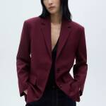 Blazer laine épaules prononcées