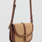 Sac bandoulière effet raphia