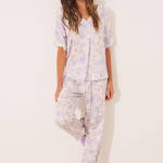 pyjama long en viscose imprimée