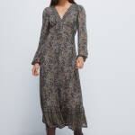 robe midi à bordure cachemire