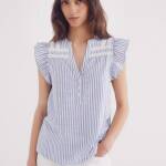 Blouse en dentelle avec empiècement