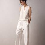 pantalon large en lin