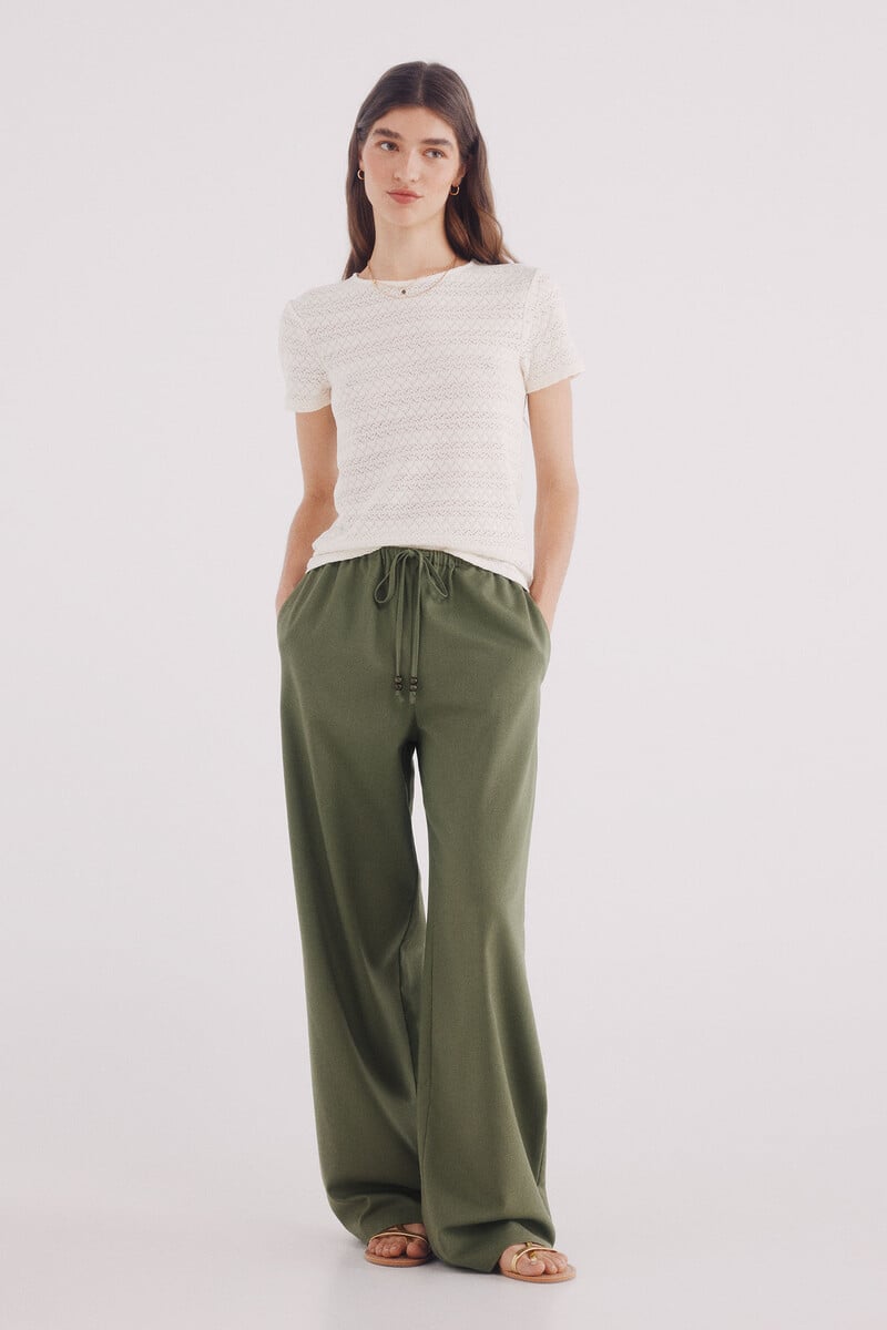 P_683924221FM pantalon large en lin – Image 1