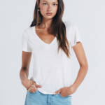 T-shirt  à encolure crochetée en viscose