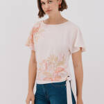 Top en satin imprimé
