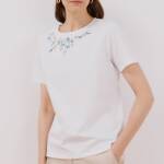 T-shirt brodé de fleurs