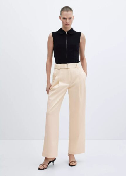 Pantalon à pinces ceinture
