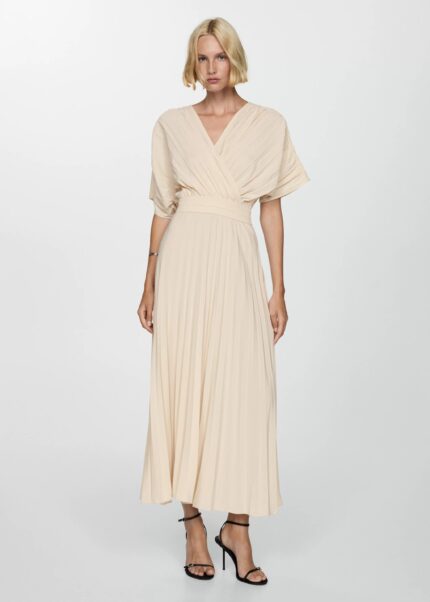 Robe évasée plissée