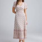 Robe à manches courtes imprimée