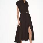 ROBE MI-LONGUE AVEC CEINTURE