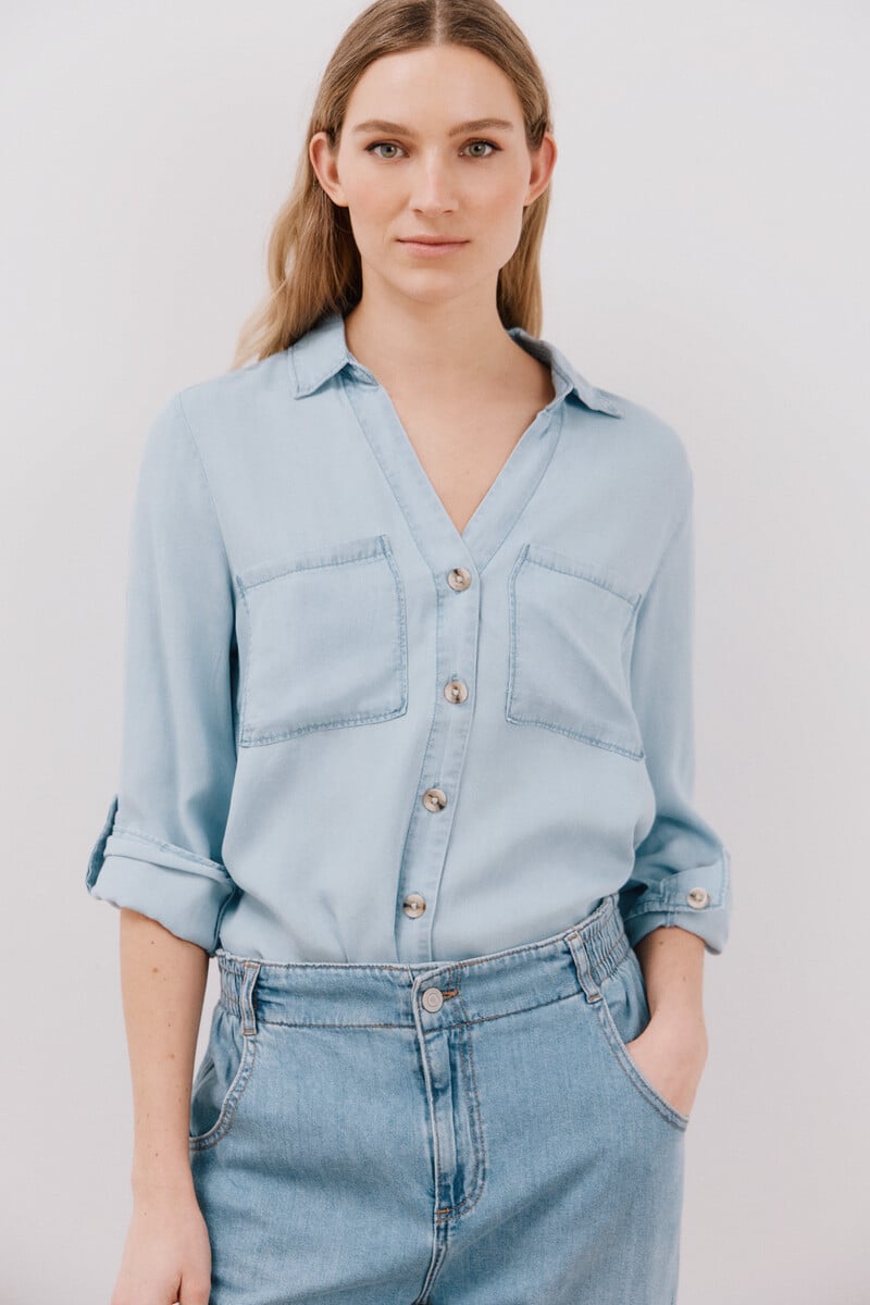 P_561931110FM Chemise en jean Tencel – Image 1